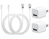 VMwireless 2X USB and 2X Wall Home CHARGER For Iphone 5/5S/5C/6/6S/7PLUS Ipod Touch 5G/NANO 7G IPAD 4, IPAD MINI/MINI 2, Ipad AIR/AIR 2, Compatible with IOS 9 (WHITE)