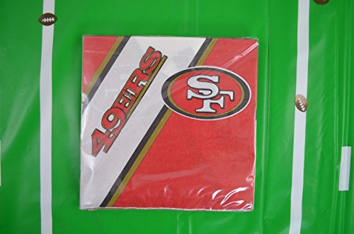 Duck House Official National Football Fan Shop Authentic NFL Tailgate Party Kit Bundle for 20 Fans - Table Setting and More (San Francisco 49ers)