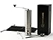 SALE NOW Quantahome Manual Coffee Grinder adjustable ceramic burr with Bag, Brush & Scoop. Stainless Steel-Best for perfect ground coffee, spices and herbs-Aero press compatible