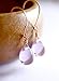 Pale purple glass dangle earrings 14kt rose gold-filled
