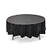 Gift Expressions 12 CT Premium 84 inch Round Plastic Tablecloth Waterproof Disposable Party Event Decoration Heavy Duty Table Cover(Black)