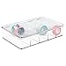 mDesign Art Supplies and Crafts Organizer Box for Washi Tape, Ribbon - 5 Compartments, Clear