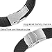 TRUMiRR 20mm Silicone Rubber Watch Band Stainless Steel Buckle Bracelet Strap for Samsung Gear Sport SM-R600,Galaxy Watch 42mm, Gear S2 Classic, Moto 360 2 42mm Men, Pebble Time Round 20mm,Black