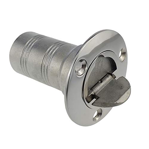 keehui Mirror-Like Polished 316 SS for 1-1/2''(38MM) Marine Boat Yacht Caravan Fuel Tank Deck Fill/Filler with Keyless Cap