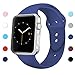iGK Sport Band Compatible with iWatch 42mm, Soft Silicone Sport Strap Replacement Bands for iWatch Series 3, Series 2, Series 1 42mm Blue Large