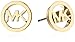 Michael Kors Logo Haute Hardware MK Logo Gold-Tone Stud Earrings
