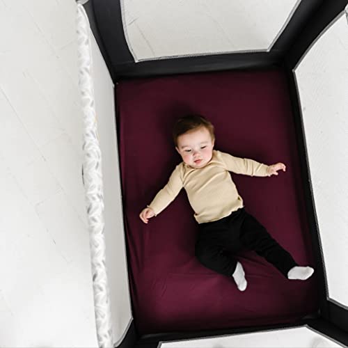 Natemia Fitted Pack and Play Sheet 100 Organic Cotton for Standard