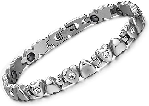 Womens Titanium Magnetic Therapy Link Bracelet Power Balance