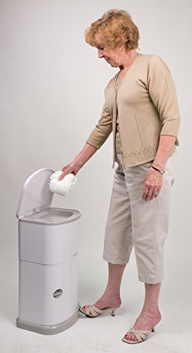 Janibell Akord Slim Adult Diaper Pail- Odor Free Model M280DA - Thumbnail 3