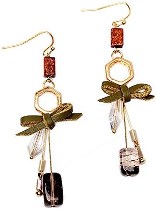 Anchilly Triangle Drop Dangle Earring Natural Gemstone Eardrop Jewelry Gift for Women