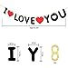 I LOVE YOU Banner, ProCIV Proposal Decoration for Courtship, Birthday, Wedding Anniversary Bridal Party