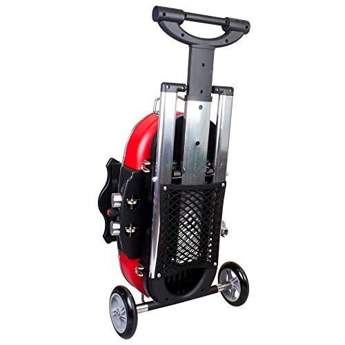 Mototeks, Inc. Portable BBQ Grill Propane Matchless Lighting Foldable CART for Camping Outdoor (Red)