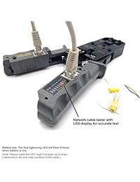 Arrugador modular de trinquete Yankok con probador de cable de red, RJ45 RJ12 RJ11 8P6P4P Cat5e Cat6 Cat6a Cable Ethernet Cortador Separador Conector de red Herramienta de engarzado YK002CR01