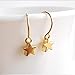 Metisee Dainty Earrings Star Pendent Thin Earrings Minimal Earring Jewelry for Women (Gold)