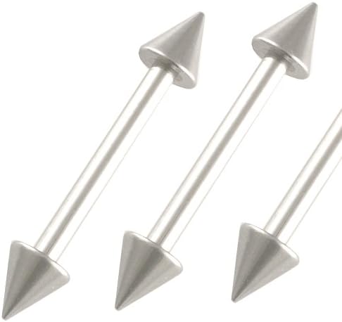 barbell 14 gauge conch metal tongue rings lip 1.6mm 1/2 12mm steel bars set ear nipple 4mm ARJA Set 3Pcs