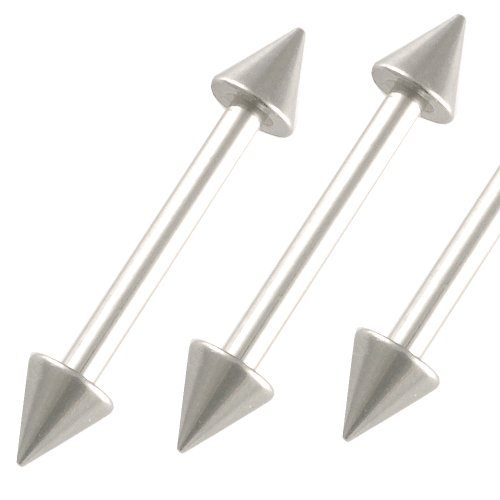 barbell 14 gauge conch metal tongue rings lip 1.6mm 1/2 12mm steel bars set ear nipple 4mm ARJA Set 3Pcs