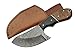 Szco Supplies Damascus Cat Skinner Knife, One Size, Brown (DM-1062)