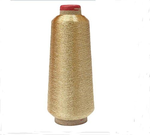 thread Gold Sparkle Metallic Machine Embroidery - 5000 yards per roll (Gold color)