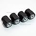 UATUO Universal Hexagon Shape for Scion Logo Emblem Car Wheels Tire Air Valve Caps Stem Dust Cover (Black Caps)