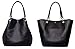 Obosoyo Women's Waterproof Handbags ladies Synthetic Leather Tote Shoulder Bags Fashion Travelling Mommy Soft Hot Black