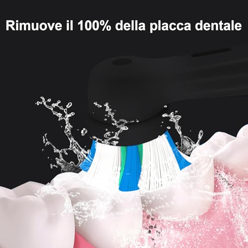 Pack of 12 Toothbrush Heads Compatible with Oral B IO Electric Toothbrush Heads Compatible with Oral B IO 2/3/4/5/6/7/8/9/10 (Black)