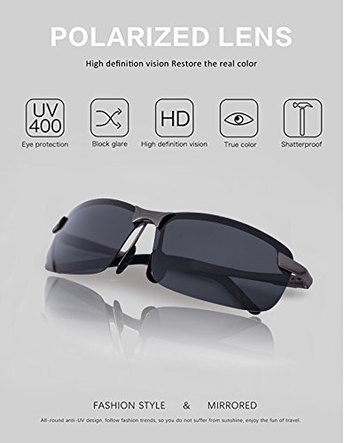 MOORAY Polarized Sunglasses for Men UV Protection Mens Sport Sunglasses for Driving Fishing