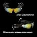 Hisea UV400 Polarized Sunglasses Sports Glasses for Men with 5 Interchangeable Lenses for Cycling Golf Fishing Baseball Running, Tr90 Unbreakable Frame