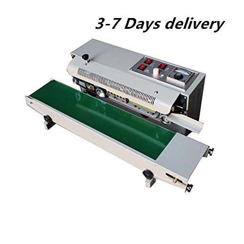 Click Here to See More Images Zorvo Continuous Sealing Machine Auto Sealing Sealer Machine Horizontal Sealing Sealer for Plastic Bag Band PVC Membrane Bag Film Automatic Steel wheel printing --Shipping from us,3-7 days delivery