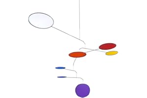 MODERN ARTISANS Purple Lumen Multicolor Modern Mobile, Horizontal Style, 22" x 42", Made in USA