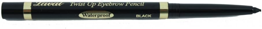 Laval Twist Up Waterproof Eyebrow Pencil Black Long Lasting Easy Apply
