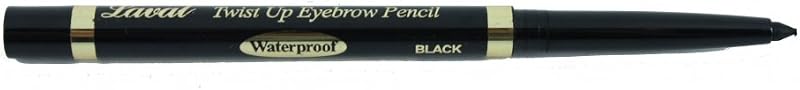 Laval Twist Up Waterproof Eyebrow Pencil Black Long Lasting Easy Apply