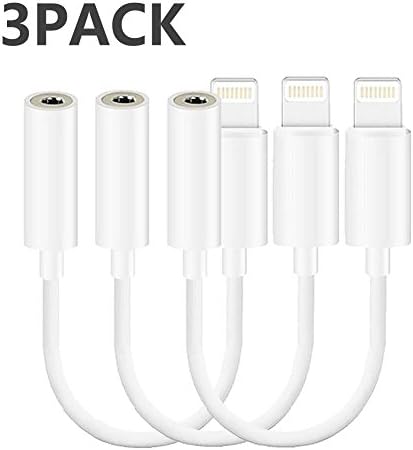Iphone 7 / 7 plus Adapter,INGOUE 2 in 1 Lightning Adapter and Charger, Lightning to 3.5mm Aux Headphone Jack Audio Adapter for iPhone 7 / 7 plus adapter (3PACK)