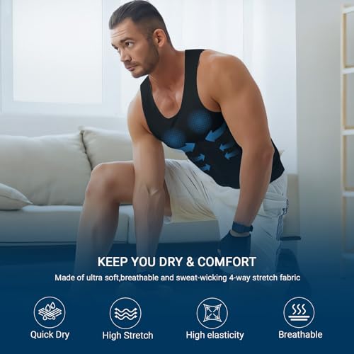 MEETWEE Men's Tank Top, Fitness Tank Top Gym T Shirt for Running Sports