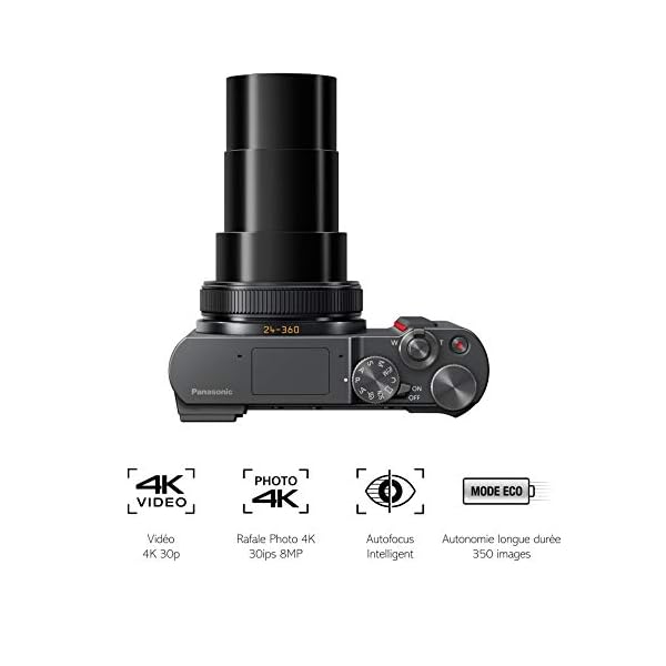 Panasonic Lumix TZ200 | Kompaktkamera Expert (großer Sensor Typ 1 Zoll 20 MP, Zoom Leica 15x F3.3-6.4, Sucher… – Bild 5