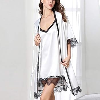 فستان نوم نسائي مثير برقبة دائرية من