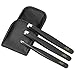 Tweezers for Eyebrows Variety Pack – 3-Piece Stainless Steel Slant Tip Tweezer Set + Pouch – Face & Body Hair Plucker, Ingrown Hair Tool, Splinter Remover – Precision Tweezers Set by Mandebura Beauty