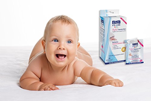 Purified, Non Irritating, Tear Free, Hypoallergenic & Sensitive Approved Baby Eyelid Wipes by Dr. Fischer - Pre-moistened, Rinse Free and Pediatrician Recommended (6)