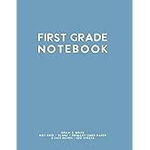 First Grade Notebook: Light Blue Softcover Primary Composition Journal
