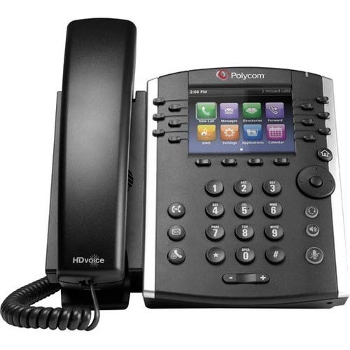 Polycom VVX 401 Corded Business Media Phone System - 12 Line PoE - 2200-48400-001 - AC Adapter (Included) - Replaces VVX 400