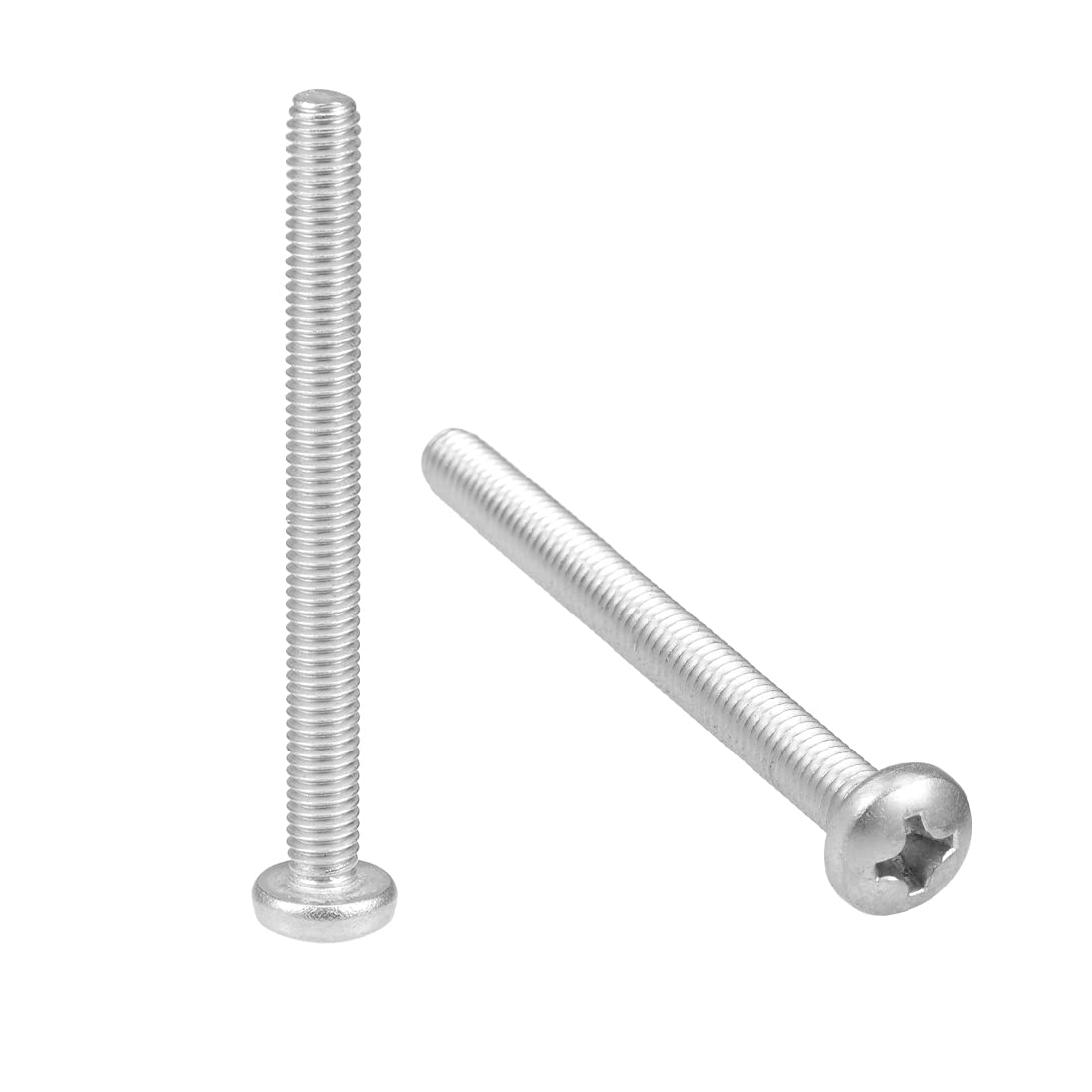 sourcing map M6x65mm Machine Screws Pan Phillips Cross Head Screw 304 Stainless Steel Fasteners Bolts 10Pcs