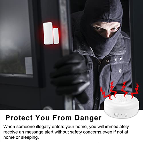 Somaita Wireless WiFi Smart Home Loudly Alert Security DIY Alarm Zigbee System Kit Compatible with Siri Alexa GoogleHome APP Control for Home Apartment Safe