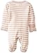 L'ovedbaby Unisex Baby Organic Snap Footie (Mauve/Beige, 9-12m)