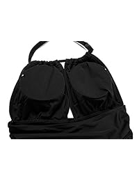 B2prity Trajes de baño de una pieza para mujer con control de barriga y cuello en V