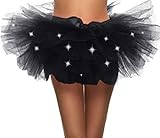 ThunderCloud Women's LED Light-up Fairy Lights Ballet Tutu Skirt,LED_Black
