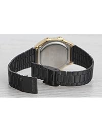 Casio pulsera de acero a168wegb-1bef Colección Unisex Negro Reloj