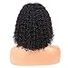 Starr Hair Brazilian Virgin Shorts Deep Kinky Curly Bob Lace Front Wig Glueless Natural Color Middle Part Pre Plucked Natural Hairline with Baby Hair for Black Women (12 Inch)