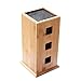 Universal Bamboo Knife Block, HANZIUP Slotless Wood Knives Holder Storage Stand, Kitchen Knives Organizer, Dishwasher Safe, Removable Bristles - For Home Kitchen or Restaurant
