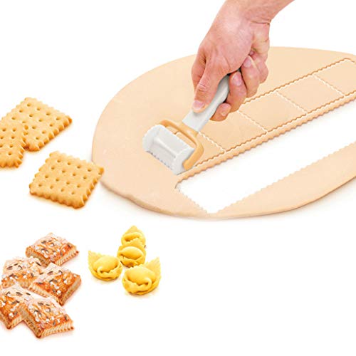 Pulison Square Cookie Biscuit Cutter PP Material Pastry Donut Doughnut Cutter Set Round Cookie Cutters Circle Baking Molds (L)