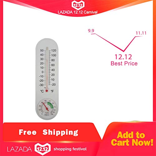Cumtur Thermometer Humidity Analog Household Thermometer Hygrometer Wall-Mounted Tester Measure Home Popular New