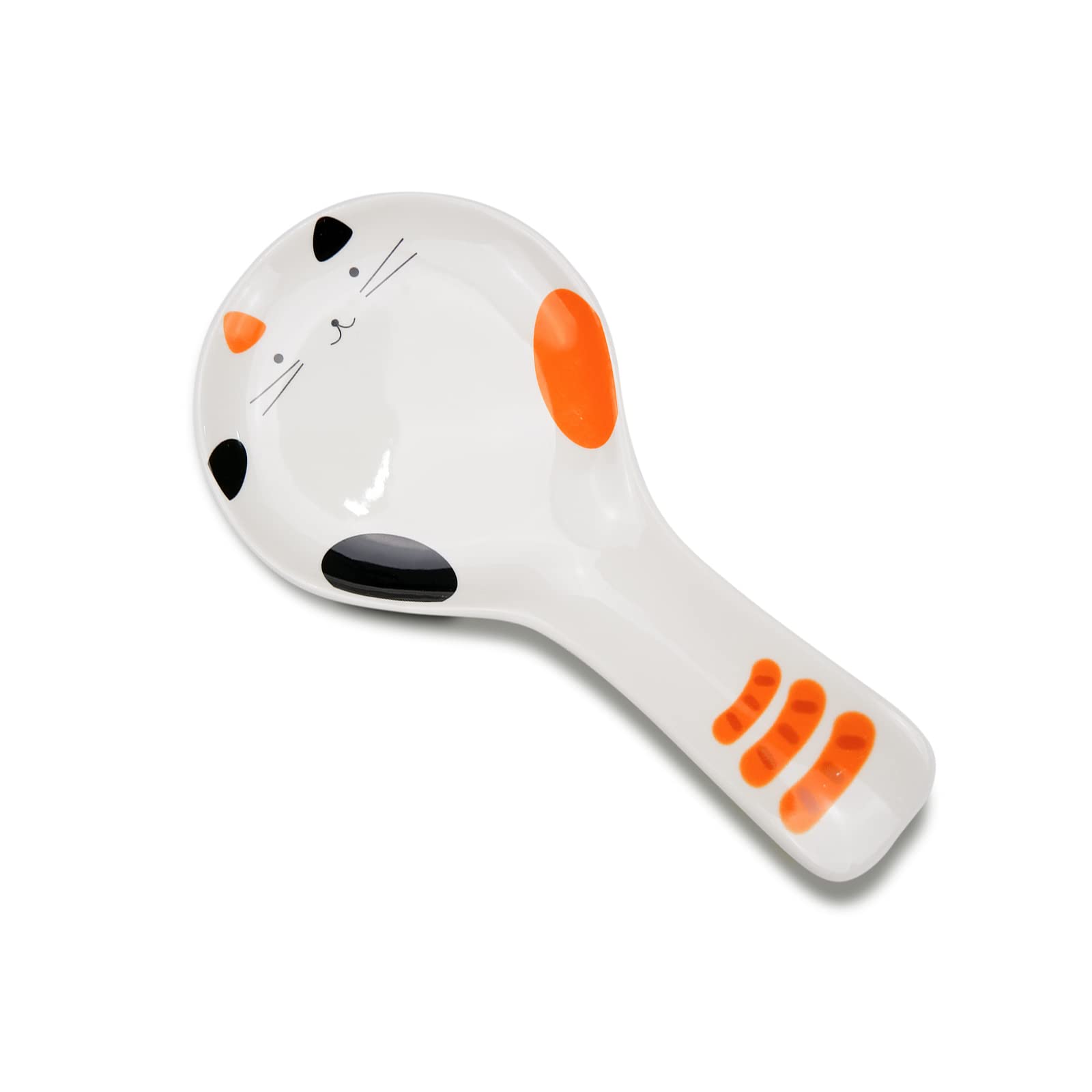 Photo 1 of Cat Spoon Rest Ceramic Cute Spoon Holder Rest for Stove Top Cat Kitchen Accessories Stove Holder Utensil Spoon Rest for Kitchen Counter (Color)